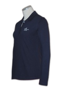 P232 女性polo恤訂做  女性polo恤設計     寶藍色